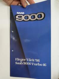 Saab 9000 Färger / Värit 1986 - Saab 9000 Turbo 16 -myyntiesite