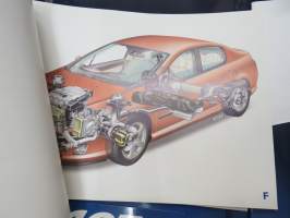Peugeot 407 2004 -pressikansio, malliston esittelykansio -press kit