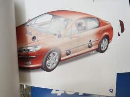 Peugeot 407 2004 -pressikansio, malliston esittelykansio -press kit