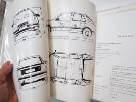 Saab 9000 Turbo 16 Press Information-pressikansio, nelikielinen esittelykansio valokuvineen -press kit with photographs