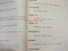 Haastemiesluettelo 1939