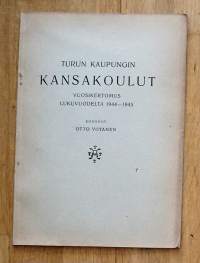 Turun kaupungin kansakoulut  vuosikertomus 1944-1945 koonnut  Otto Viitanen