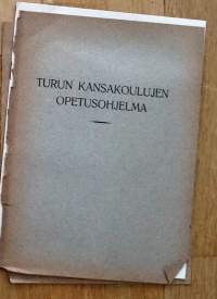 Turun  kansakoulujen opetusohjelma 1929