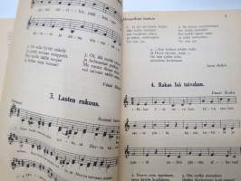 Koulun laulukirja 1939, kaikki laulujen nimet näkyvät tuotekuvissa -song book