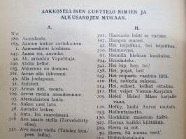 Koulun laulukirja 1939, kaikki laulujen nimet näkyvät tuotekuvissa -song book