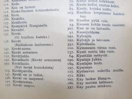 Koulun laulukirja 1939, kaikki laulujen nimet näkyvät tuotekuvissa -song book