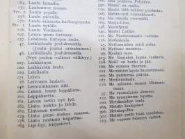 Koulun laulukirja 1939, kaikki laulujen nimet näkyvät tuotekuvissa -song book