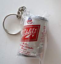 Schlitz olut  tölkki   - avaimenperä  4x2,5 cm muovia