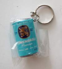 Löwenbräu olut  tölkki   - avaimenperä  4x2,5 cm muovia