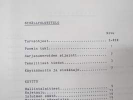 Fiat-Allis FR20B pyöräkuormaaja käyttö- ja huolto-ohjekirja - käyttöohjekirja -operator´s manual in finnish
