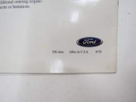 Ford USA Cars 1994 -myyntiesite / sales brochure