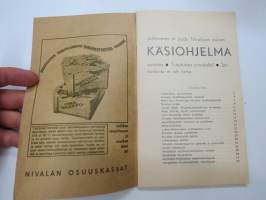 Herättäjäjuhlat Nivala 5-7.7.1966 Juhlaopas - Käsiohjelma -religious meeting, program and guide