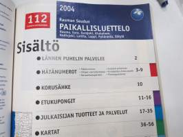 Rauman Seudun paikallispuhelinluettelo 2004 - puhelinluettelo Rauma -telephone catalog