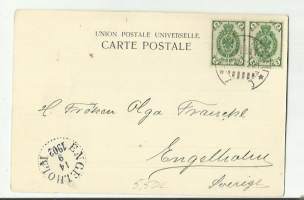 Hämeenlinna Aulankojärvi  -  paikkakuntakortti   paikkakuntapostikortti  kulkenut 1902