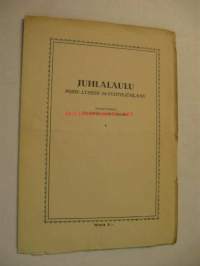 Juhlalaulu, runo ja ohjelma Porin Lyseon 50-vuotisjuhla 14.-15.9.1929