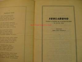 Juhlalaulu, runo ja ohjelma Porin Lyseon 50-vuotisjuhla 14.-15.9.1929