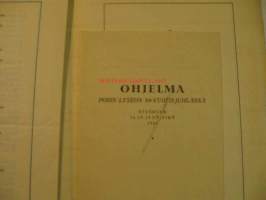 Juhlalaulu, runo ja ohjelma Porin Lyseon 50-vuotisjuhla 14.-15.9.1929