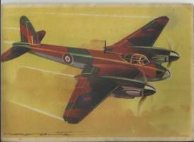 De Havilland Mosquito  lentokone  postikortti  - lentokonepostikortti kulkematon