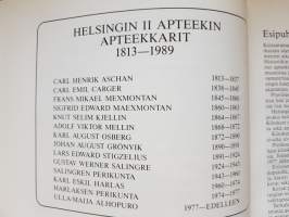 Jukka Vuori Kolmen sepän apteekki 1813 - 1989. Helsingin II Apteekin historiikki.