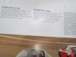 Porsche 924, 911 SC, Turbo, 928 -myyntiesite / sales brochure