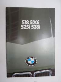 BMW 518, 520i, 525i, 528i 1981 -myyntiesite / sales brochure