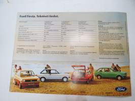 Ford Fiesta 1977 -myyntiesite / sales brochure