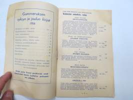 Gummerus - Joulun kirjat 1956 - mainosluettelo kirjoista / books for christmas