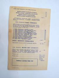 Gummerus - Joulun kirjat 1956 - mainosluettelo kirjoista / books for christmas