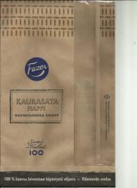 Fazer Kaurasata nappi / Suomi Finland 100  - kauppapussi, tuotepakkaus 35x18 cm käyttämätön