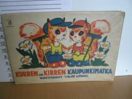 kurren ja kirren kaupunkimatka. kuvittanut yrjä könni.  vakitan tarjous helposti paketti. ..S ja  M KOKO   19x36 x60 cm paino 35kg  POSTIMAKSU  5e.