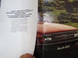 Audi 80 1977 -myyntiesite / sales brochure