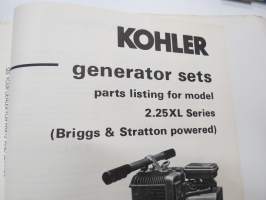 Kohler Generator Set operator´s manual - Service manual -käyttöohjekirja / huolto-ohjekirja englanniksi