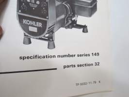 Kohler Generator Set operator´s manual - Service manual -käyttöohjekirja / huolto-ohjekirja englanniksi