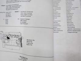 Sisu Power 66 CTIM-4v Marine engine 260 hp / 2200 moottorin numerosta U 1001 Varaosaluettelo, Reservdelskatalog, Spare Parts Catalogue, Ersatzteilliste KOPIO