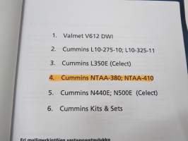 Sisu Trucks - Cummins Euro 1 moottorit Cummins NTAA-380, NTAA-410 Varaosakirja 1a / Spare Parts 1a KOPIO
