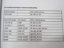 Sisu Trucks - Cummins Euro 1 moottorit Cummins NTAA-380, NTAA-410 Varaosakirja 1a / Spare Parts 1a KOPIO