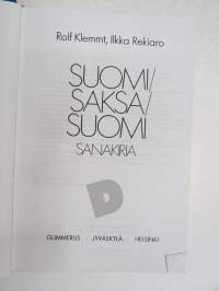 Suomi-Saksa-Suomi sanakirja / dictionary