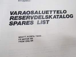 Valmet 411 DS Diesel Varaosaluettelo - Reservdelskatalog - Parts Catalogue Lännen M 213/T214 moottorin numerosta 73000...