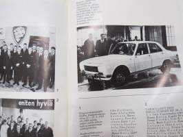 Peugeot Uutisia 1969 nr 1, Peugeot-autojen kokoonpanotehdasta suunnitellaan Suomeen, Talviautoilu, Peugeot-keskus Jyväskylä, Pörhön autoliike Oulu, ym.