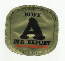 Koff IV A Export olut - olutetiketti
