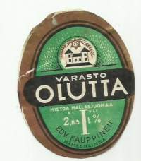 Varasto I Olutta - olutetiketti