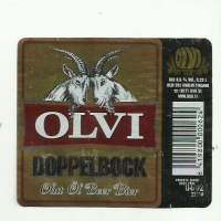 Olvi Doppelbock olut-  olutetiketti