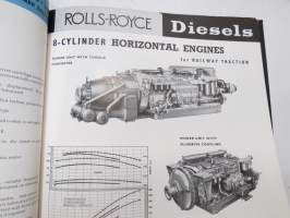 Rolls-Royce Diesels... from the Arctic to Antipodes -Rolls-Roycen moottoreiden käyttökohteita; teknisiä ominaisuuksia ym. - uskomattoman hieno esitekirja!