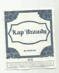 Kap Brandy  Alko 079 - viinaetiketti