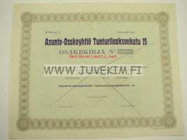 Asunto-osakeyhtiö Tunturilaaksonkatu 15, Helsinki 1 000 mk 1924, sarja C -osakekirja