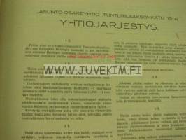 Asunto-osakeyhtiö Tunturilaaksonkatu 15, Helsinki 1 000 mk 1924, sarja C -osakekirja