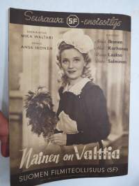 SF-Uutiset 1944 nr 4, &quot;Sylvi&quot; - Helena Kara &amp; Leif Wager, Kamera käyntiin!, Ansa Ikonen ohjaa - &quot;Nainen on valttia&quot; (kirjoittanut Mika Waltari), Toini Vartiainen, ym