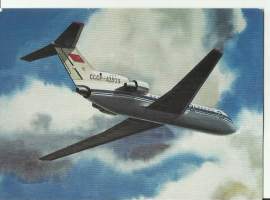The YAK - 42    postikortti  - lentokonepostikortti kulkenut 1993