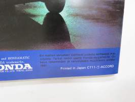 Honda Accord 2-door Hatchback -myyntiesite / sales brochure
