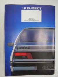 Peugeot 405 1988 -myyntiesite / sales brochure